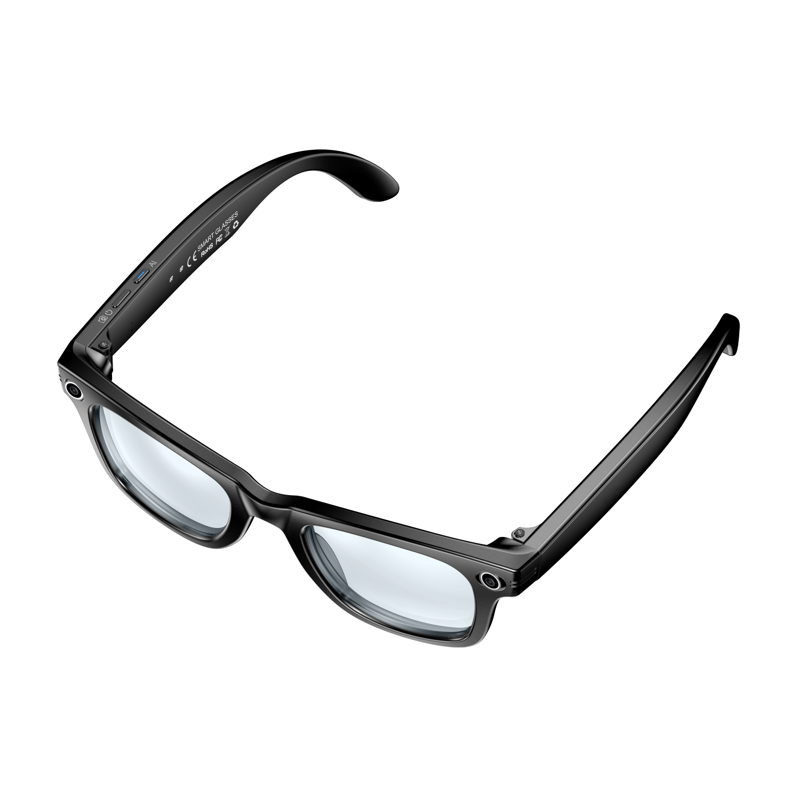 W610 Voice-Control & Q&A Low-Power AI Glasses, Bluetooth Music, Anti-Shake Video, for Live/Sports/Hiking