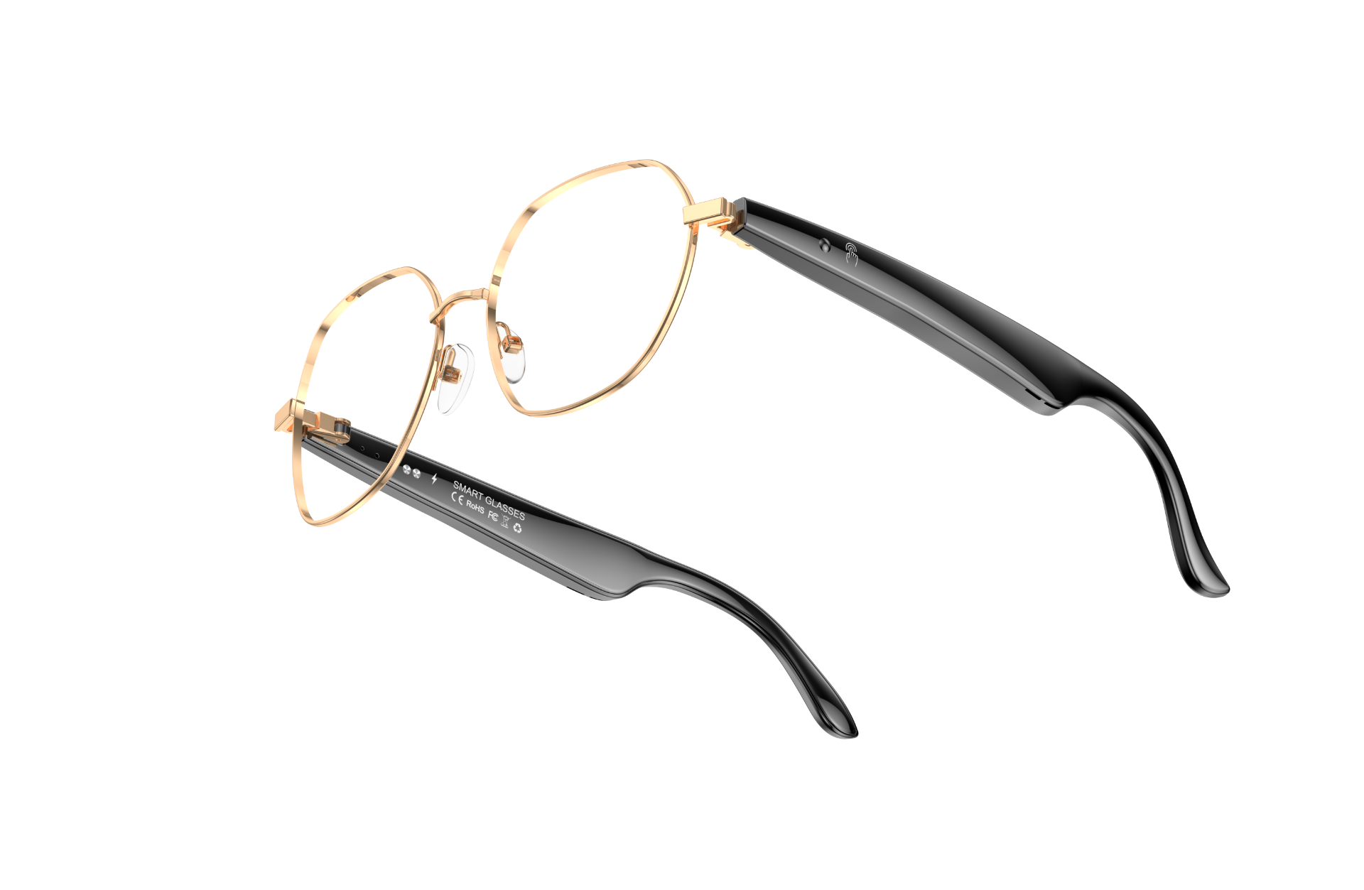 W100B AI Bluetooth Audio Call Fashion Smart Glasses with Real-Time Translation, Voice Notes, and Smart Features