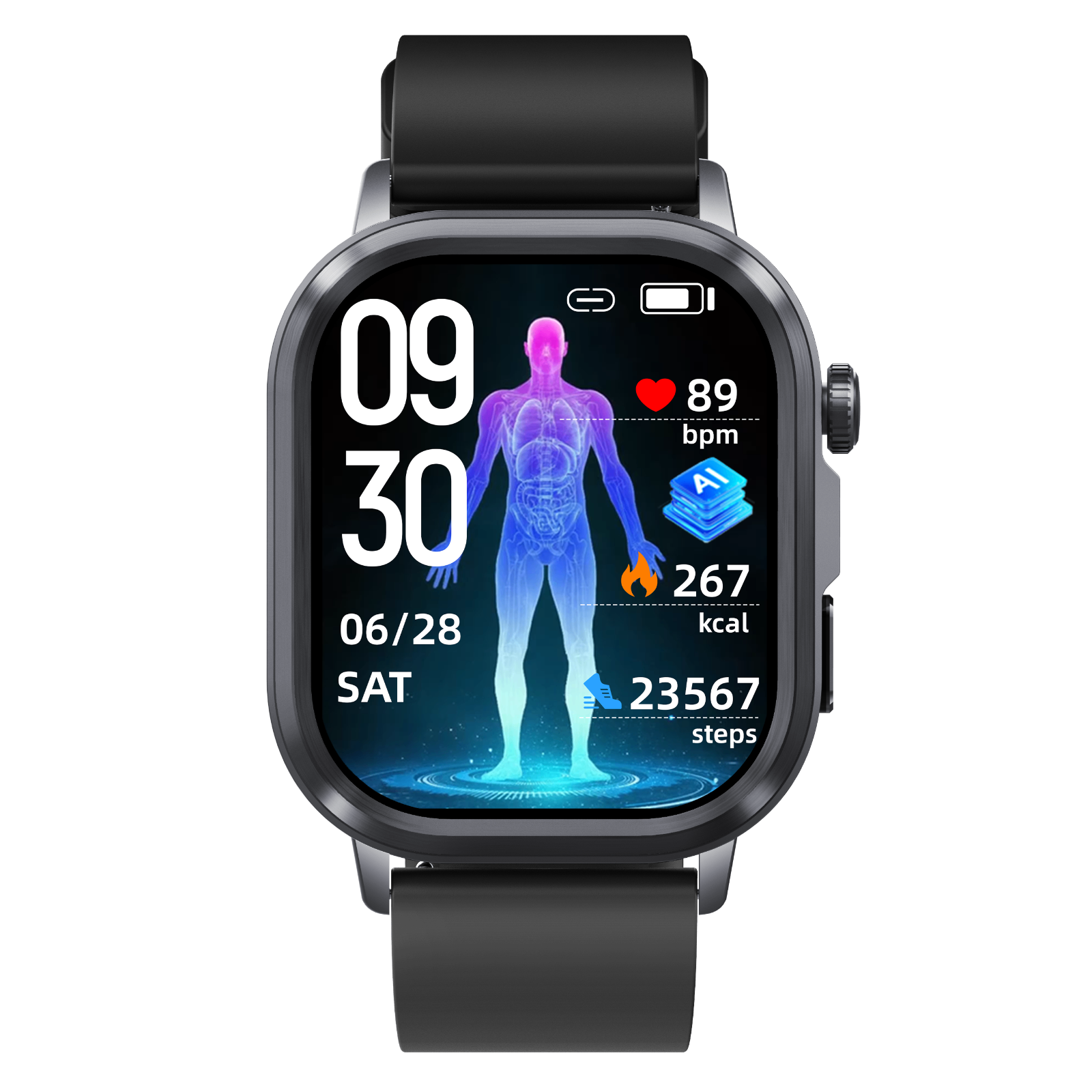 ET573 Smart Health Watch: Advanced AI ECG Analysis, Medical-Grade Sensors, Proactive Health Assistant