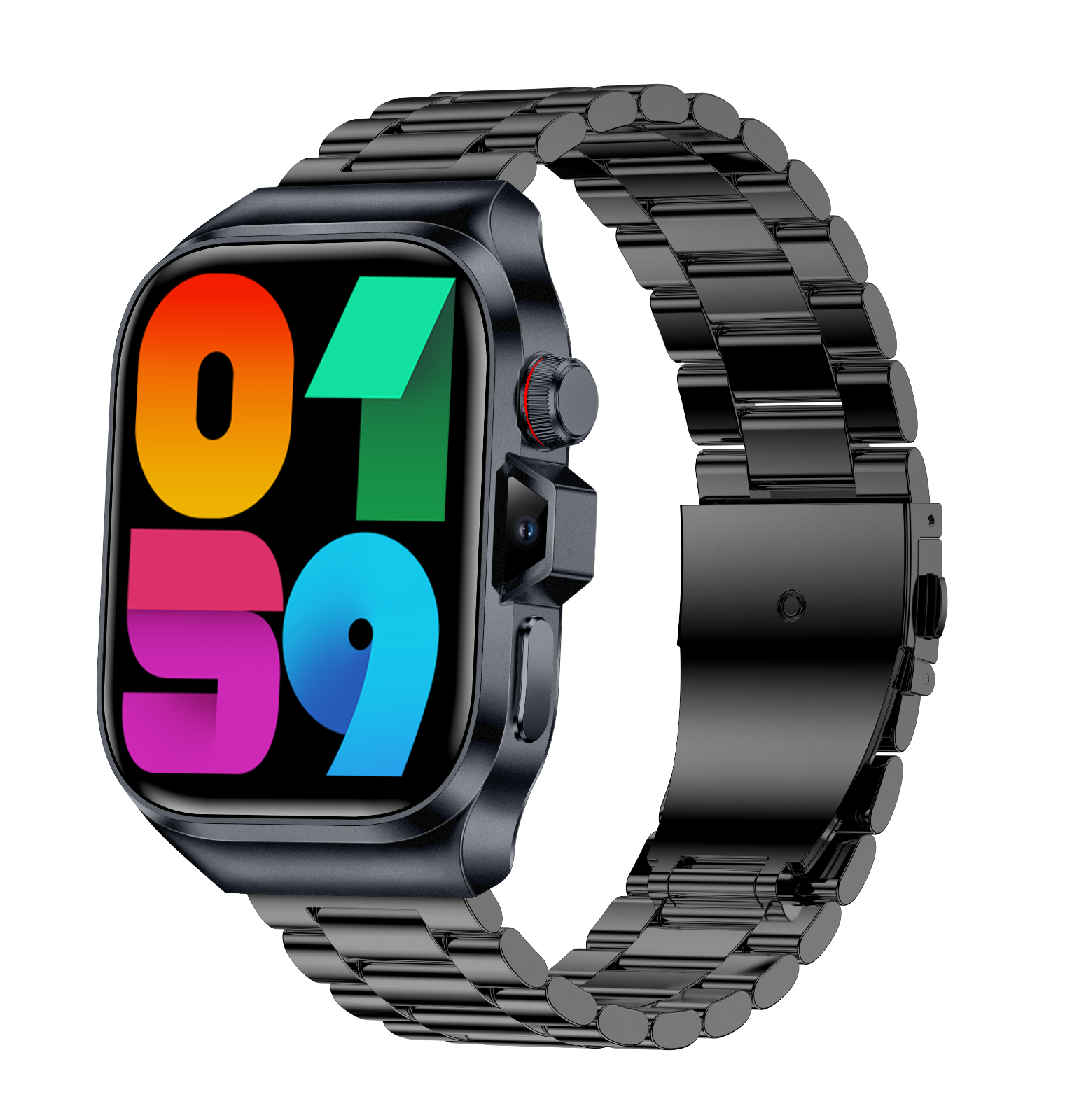2.04" AMOLED 4G-SIM Smartwatch | HD Dual-Cam, GPS, Face-ID, SOS, WiFi, SeTracker